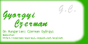 gyorgyi czerman business card